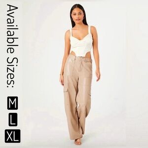 NWT-Premium Vegan  Leather Cargo Pants